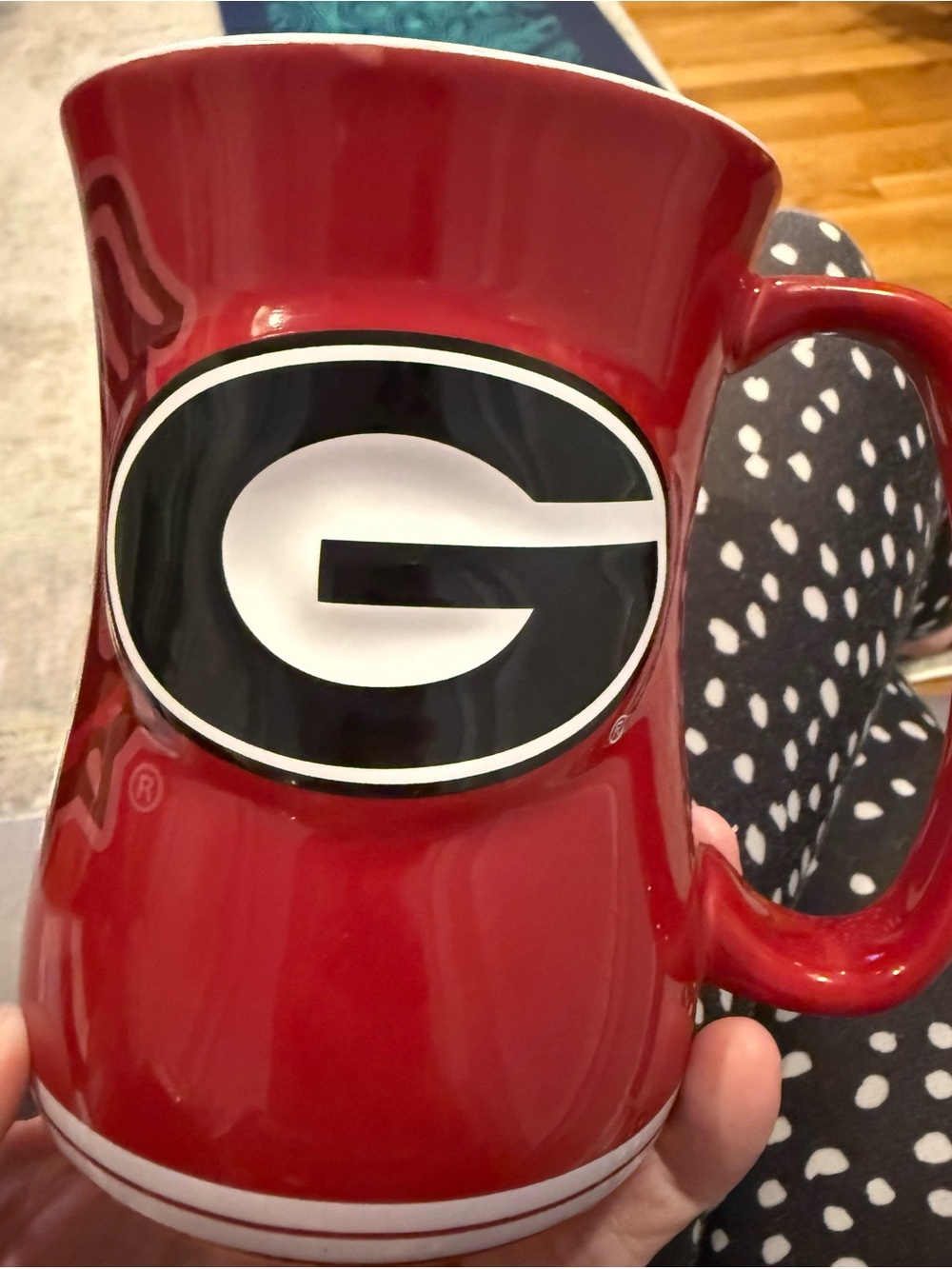 Red Ceramic Mug with Georgia Logo - Official Team Style